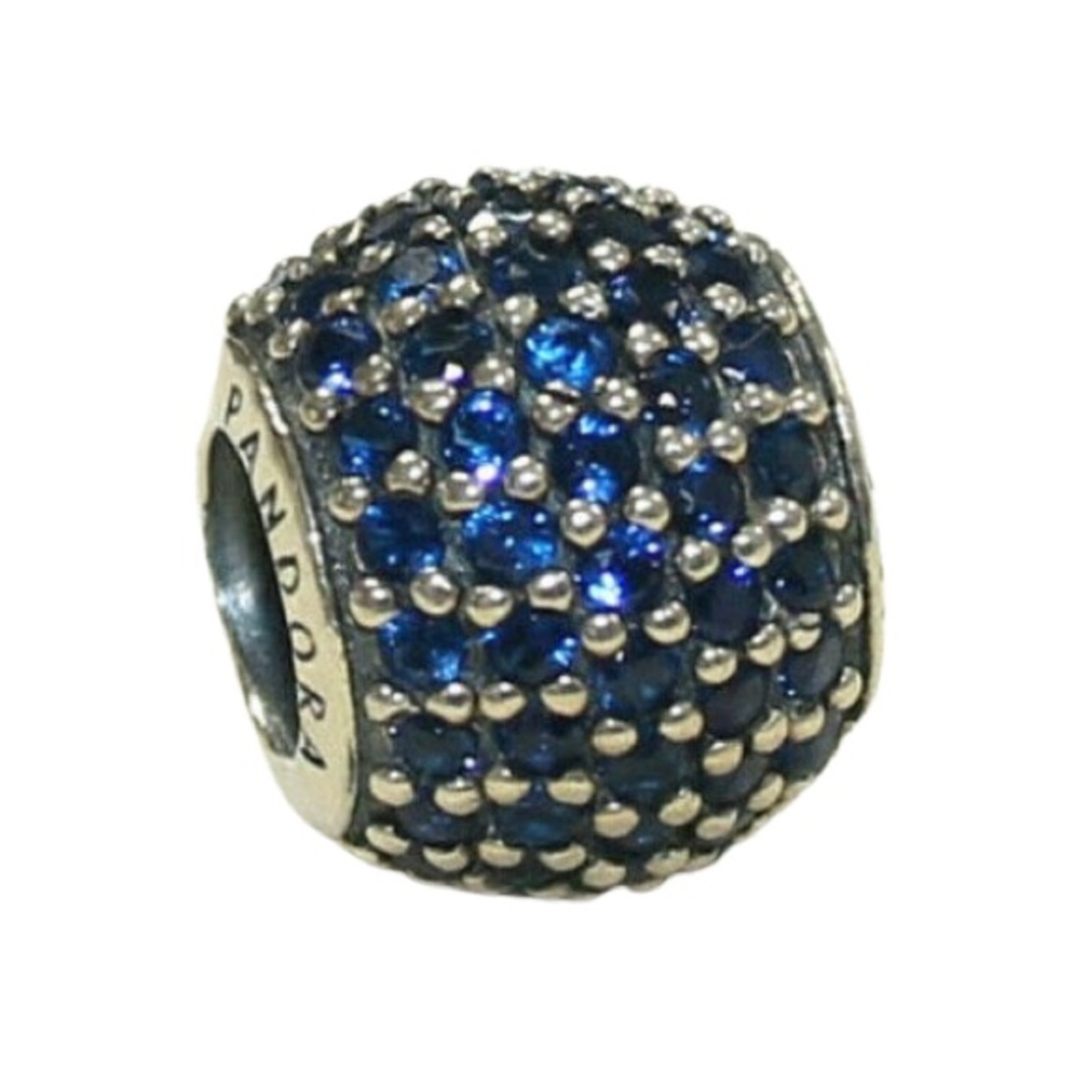 Pandora Blue Pavé Charm Pandora‎ moments